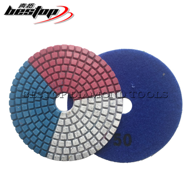 tri color polishing pads